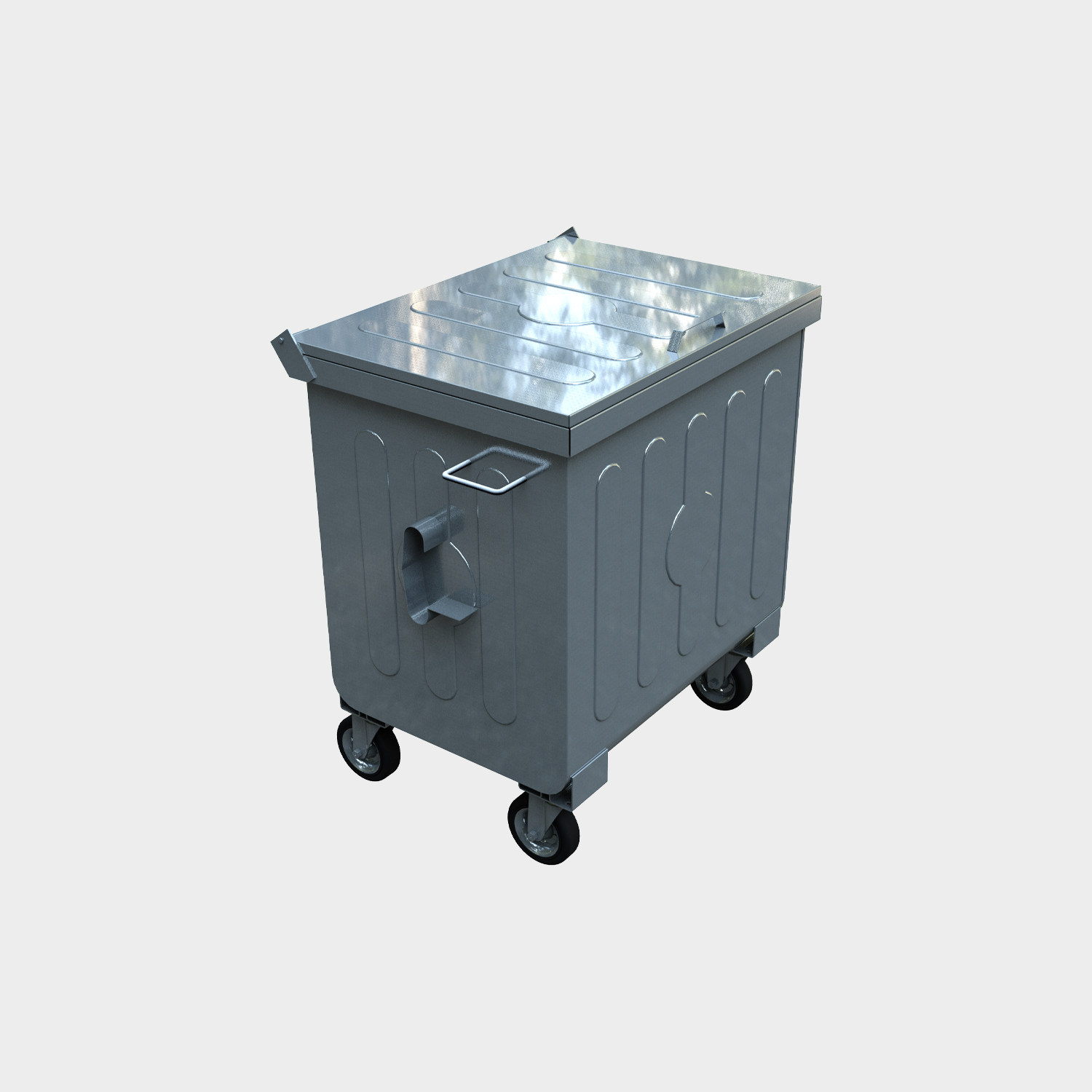 400 litre metal çöp konteyner